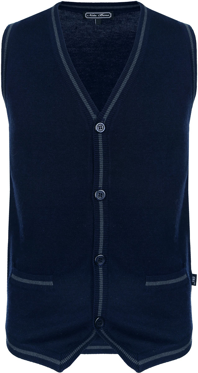 ЖилетAW15BS301B-20 ЖилетAW15BS301B-20Жилет для мальчика Nota Bene станет отличным дополнением к детскому гардеробу. Изготовленный из высококачественного материала, он очень мягкий и приятный на ощупь, не сковывает движения и хорошо пропускает воздух, обеспечивая ребенку комфорт. Жилет с V-образным вырезом горловины застегивается на пуговицы по всей длине. Спереди имеется имитация карманов. Являясь важным атрибутом школьной моды, жилет подчеркнет деловой имидж ученика, придавая ему уверенность.