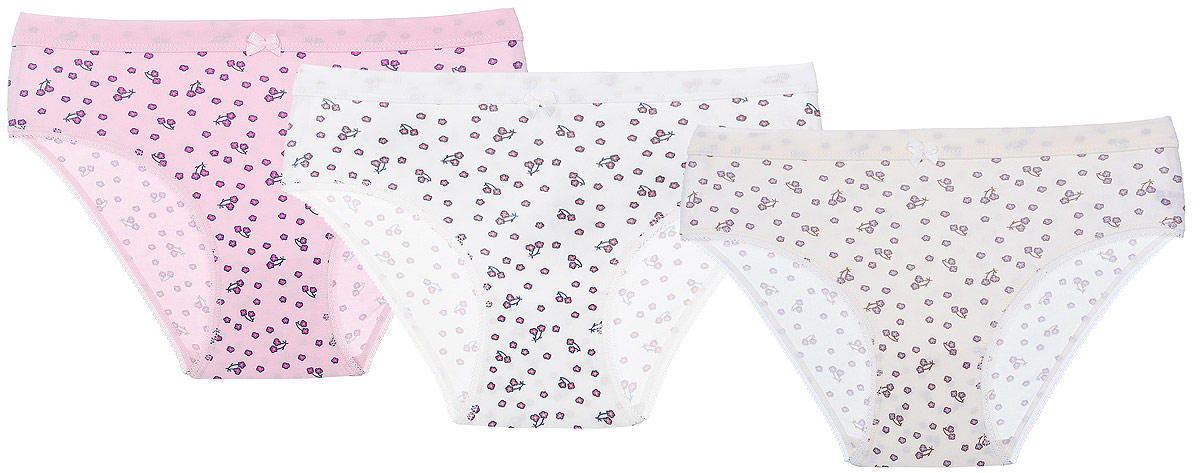 Трусы для девочки, 3 шт. N5105-22N5105-22 Трусы для девочки, 3 шт. N5105-22N5105-22Трусы для девочки Baykar, изготовленные из хлопка с добавлением эластана, необычайно мягкие и приятные на ощупь, не раздражают нежную кожу ребенка и хорошо вентилируются. Эластичные швы приятны телу ребенка и не препятствуют движениям. Трусы-слипы имеют на талии мягкую резинку, не сдавливающую животик ребенка. Проймы для ног дополнены эластичной, ажурной тесьмой. Комплект содержит трое трусов-слипов разных цветов. Каждая модель оформлена цветочным принтом и маленьким атласным бантиком. Такие трусики идеально подойдут вашей принцессе и подарят ей комфорт!