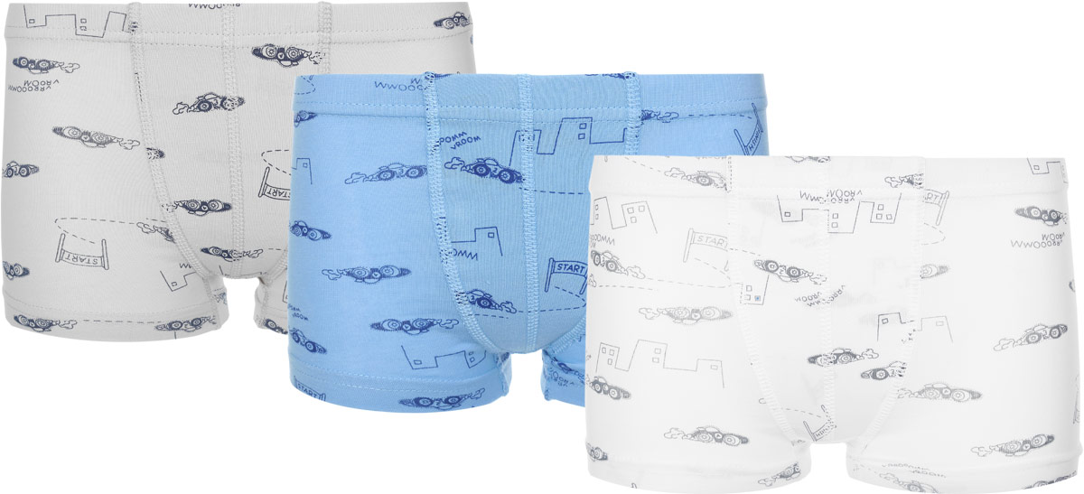 Трусы-боксеры для мальчика, 3 шт. N3052-22N3052-22 Трусы-боксеры для мальчика, 3 шт. N3052-22N3052-22Трусы для мальчика Baykar, изготовленные из хлопка с добавлением эластана, не раздражают нежную и чувствительную кожу ребенка и хорошо вентилируются. Трусы-боксеры на талии имеют широкую резинку, благодаря чему они не сдавливают животик ребенка и не сползают. Модель оформлена оригинальным рисунком в виде гоночных машинок. В комплект входят трое трусов разного цвета. Такие трусики идеально подойдут ребенку, а мягкие полотна позволят ему комфортно чувствовать себя в течение дня!