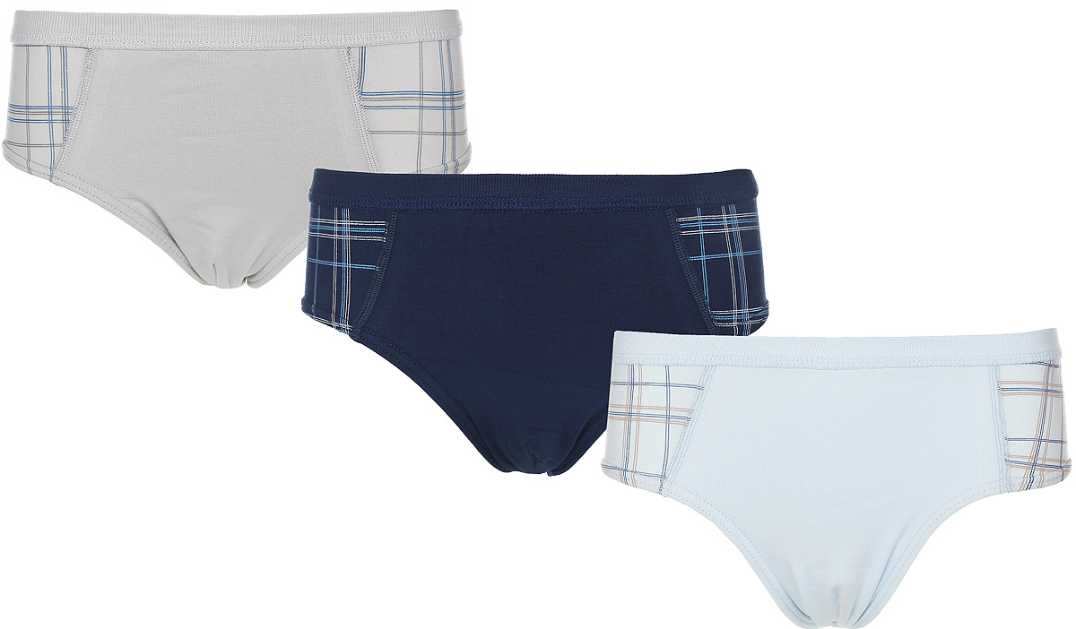 Трусы для мальчика, 3 шт. N3093-22N3093-22 Трусы для мальчика, 3 шт. N3093-22N3093-22Трусы для мальчика Baykar, изготовленные из хлопка с добавлением эластана, не раздражают нежную и чувствительную кожу ребенка и хорошо вентилируются. Трусы-слипы на талии имеют широкую трикотажную резинку, благодаря чему они не сдавливают животик ребенка и не сползают. Вырезы для ножек также дополнены эластичными резинками. В комплект входят трое трусов-слипов разного цвета. Каждая модель оформлена принтом в клетку. Такие трусики идеально подойдут ребенку, а мягкие полотна позволят ему комфортно чувствовать себя в течение дня!