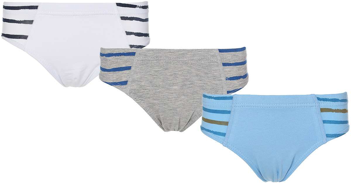 Трусы для мальчика, 3 шт. N3107-22N3107-22 Трусы для мальчика, 3 шт. N3107-22N3107-22Трусы для мальчика Baykar, изготовленные из хлопка с добавлением эластана, не раздражают нежную и чувствительную кожу ребенка и хорошо вентилируются. Трусы-слипы на талии имеют широкую резинку, благодаря чему они не сдавливают животик ребенка и не сползают. Модель оформлена принтом в полоску. В комплект входят трое трусов разного цвета. Такие трусики идеально подойдут ребенку, а мягкие полотна позволят ему комфортно чувствовать себя в течение дня!