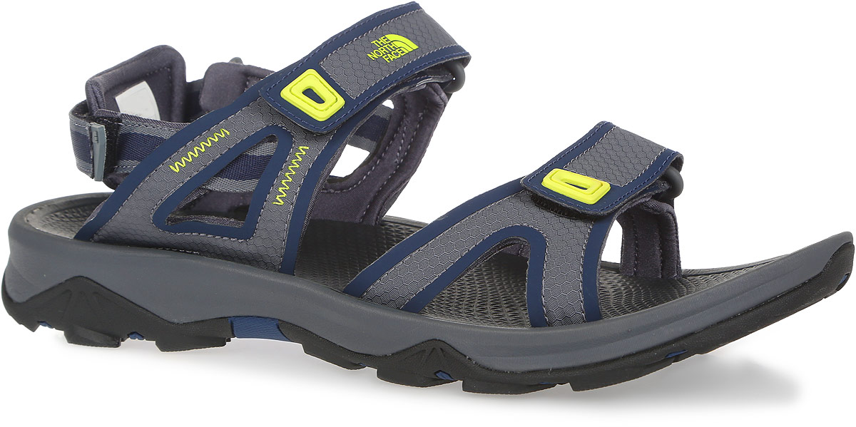 СандалииT0CC3DEYS СандалииT0CC3DEYSМодные сандалии Hedgehog Sandal II от The North Face придутся вам по душе. Верх модели, выполненный из текстиля и искусственного нубука, оформлен декоративной тесьмой, по бокам - декоративной прострочкой, на ремешках - нашивками из ПВХ. Ремешки с застежками-липучками надежно зафиксируют модель на ноге. Стелька Northotic из материала ЭВА с рельефной поверхностью комфортна при движении. Мягкая съемная накладка на пяточном ремешке предотвращает натирание. Рифленое основание подошвы гарантирует идеальное сцепление с любой поверхностью. Такие сандалии принесут комфорт и уют вашим ногам.