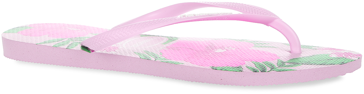 Сланцы женские Slim Floral. 4129848-11414129848-1141 Сланцы женские Slim Floral. 4129848-11414129848-1141Модные сланцы Slim Floral от Havaianas придутся вам по душе. Верх модели, выполненный из резины, оформлен рельефным орнаментом и названием бренда. Ремешки с перемычкой гарантируют надежную фиксацию модели на ноге. Подошва выполнена из материала ЭВА. Верхняя поверхность подошвы оформлена цветочным принтом. Рифление на верхней поверхности подошвы предотвращает выскальзывание ноги. Рельефное основание подошвы обеспечивает уверенное сцепление с любой поверхностью. Удобные сланцы прекрасно подойдут для похода в бассейн или на пляж.