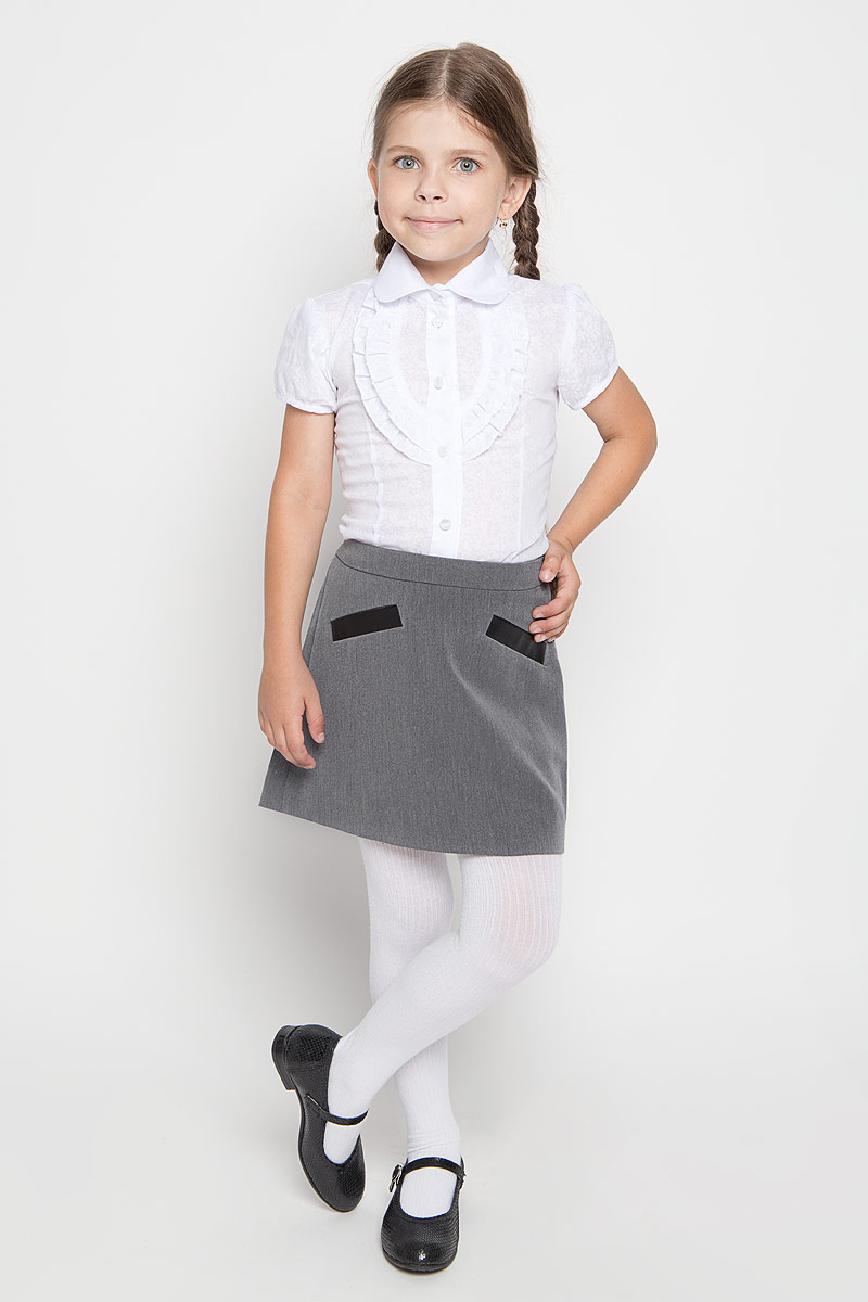 Юбка64124_OLG,вариант 1 Юбка64124_OLG,вариант 1Юбка для девочки Orby School идеально подойдет вашей моднице и станет отличным дополнением к ее школьному гардеробу. Изготовленная из высококачественного комбинированного материала, она мягкая и приятная на ощупь, не сковывает движения, не раздражает нежную кожу ребенка, обеспечивая наибольший комфорт. Модель-миди застегивается на потайную застежку-молнию сбоку. С внутренней стороны пояс регулируется эластичной резинкой с пуговицами. Спереди изделие оформлено имитацией втачных карманов. В такой модной юбке ваша дочурка будет чувствовать себя комфортно, уютно и всегда будет в центре внимания!