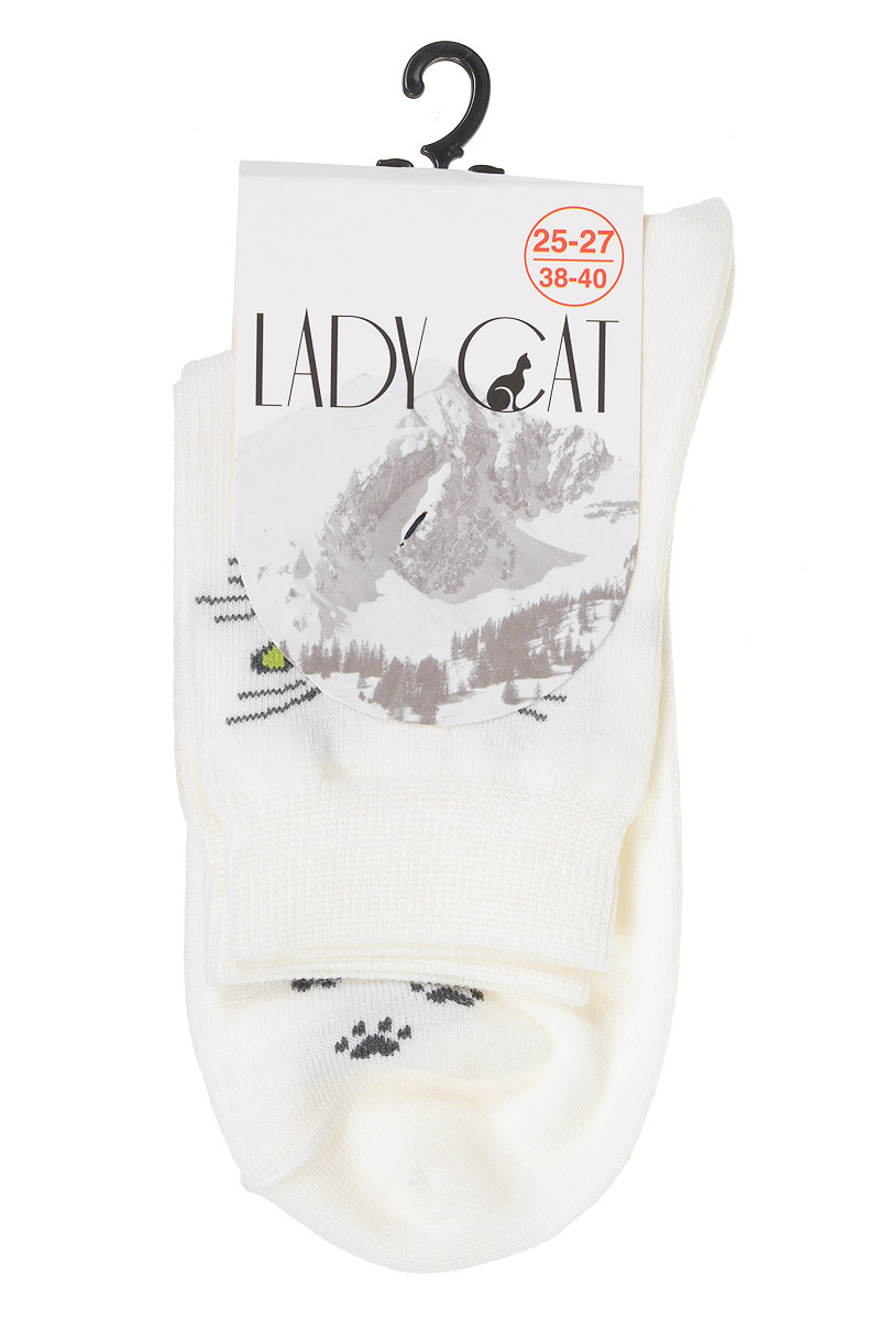 НоскиМ 3402 НоскиМ 3402Женские носки Lady Cat изготовлены из тонкой шерсти с добавлением полиамида и лайкры. Материал мягкий и приятный на ощупь, хорошо пропускает воздух. Эластичная резинка мягко облегает ногу, обеспечивая комфорт при носке. Изделие оформлено изображением мордочки кошки. Теплые и удобные носки станут отличным дополнением к вашему гардеробу!