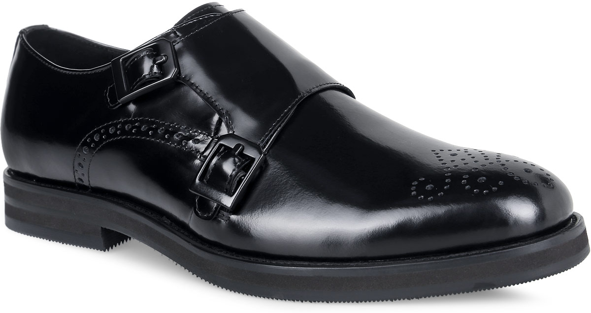 Туфли мужские. M23618M23618 Туфли мужские. M23618M23618Трендовые мужские туфли Vitacci займут достойное место в вашем гардеробе. Модель изготовлена из высококачественной натуральной кожи и оформлена на мыске перфорированным узором. Ремешок с металлическими пряжками, расположенный на подъеме, обеспечивает оптимальную посадку обуви. Стелька из натуральной кожи позволяет ногам дышать. Каблук и подошва с протектором обеспечивают идеальное сцепление с поверхностью. Стильные туфли не оставят равнодушным ни одного мужчину.