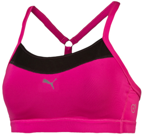 Топ51396401 Топ51396401Спортивный топ-бра Puma Pwrshape Energize изготовлен из полиэстера с добавлением эластана с использованием высокофункционального материала dryCELL, который отводит влагу, поддерживает тело сухим и гарантирует комфорт во время активных тренировок и занятий спортом. Данная модель идеальна для физических нагрузок средней интенсивности и является на 100% дышащей. Модель имеет литые чашечки, что обеспечивает отличную поддержку груди. В зонах возможного перегрева имеются вставки из сетчатого материала. Удобная конструкция наплечных лямок, соединяющихся при помощи кольца с центральной лямкой на спине регулируемой длины, позволяет полностью подогнать изделие по фигуре. Эластичная резинка обеспечивает удобную посадку модели. Светоотражающие элементы увеличивают вашу безопасность в темное время суток. Такая модель выгодно подчеркнет фигуру и станет незаменимой во время занятий спортом.