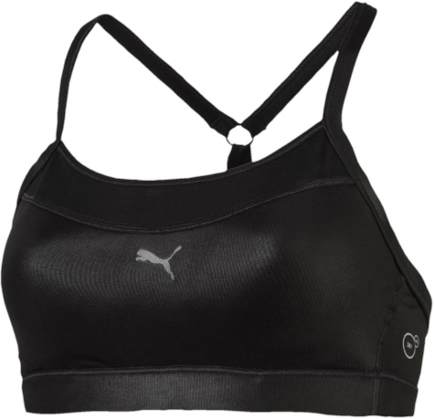 Топ51396401 Топ51396401Спортивный топ-бра Puma Pwrshape Energize изготовлен из полиэстера с добавлением эластана с использованием высокофункционального материала dryCELL, который отводит влагу, поддерживает тело сухим и гарантирует комфорт во время активных тренировок и занятий спортом. Данная модель идеальна для физических нагрузок средней интенсивности и является на 100% дышащей. Модель имеет литые чашечки, что обеспечивает отличную поддержку груди. В зонах возможного перегрева имеются вставки из сетчатого материала. Удобная конструкция наплечных лямок, соединяющихся при помощи кольца с центральной лямкой на спине регулируемой длины, позволяет полностью подогнать изделие по фигуре. Эластичная резинка обеспечивает удобную посадку модели. Светоотражающие элементы увеличивают вашу безопасность в темное время суток. Такая модель выгодно подчеркнет фигуру и станет незаменимой во время занятий спортом.