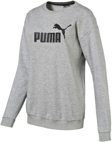Свитшот838405_04 Свитшот838405_04Свитшот от Puma ESS No.1 Crew Sweat Tr W прямого кроя выполнена из меланжевого трикотажа с мягким внутренним слоем. Модель декорирована прорезиненным логотипом Puma. Среди других отличительных особенностей изделия - отделка сзади по вороту тесьмой с фирменной символикой, спущенное плечо, отделка воротника, манжет и пояса трикотажем в рубчик. Модель имеет фасон мужской рубашки со свободным воротом и длинными рукавами.