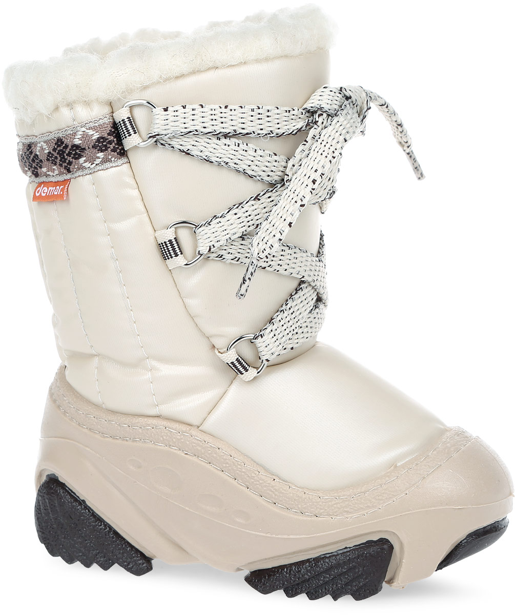 Дутики детские Joy. 40194019 JOY B Дутики детские Joy. 40194019 JOY BСтильные дутики Joy от Demar придутся по вкусу вашему ребенку. Модель выполнена в нижней части из ПВХ (поливинилхлорида), а голенище - из современного текстильного материала, обладающего высокими износостойкими свойствами. Подкладка и стелька, исполненные из натуральной шерсти, согреют ножки в мороз и обеспечат уют. Эластичная шнуровка обеспечит плотное прилегание модели на ноге. Подошва с рифлением обеспечит отличное сцепление с любыми поверхностями. Удобные дутики - необходимая вещь в гардеробе вашего ребенка.