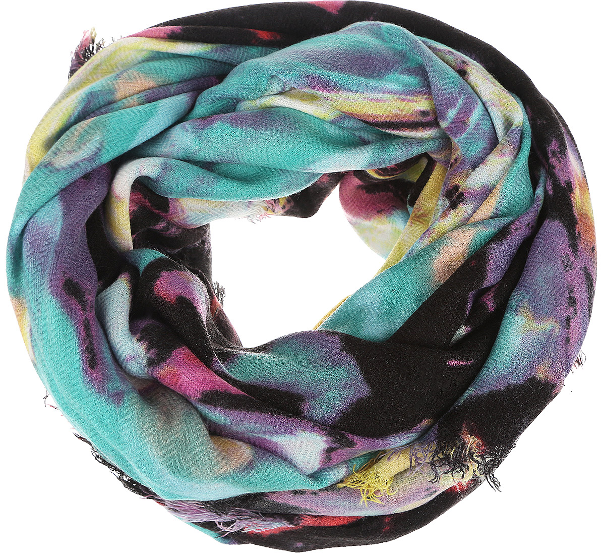 ШарфB315_Multicolor ШарфB315_MulticolorМодный женский шарф Baon подарит вам уют и станет стильным аксессуаром, который призван подчеркнуть вашу индивидуальность и женственность. Теплый шарф выполнен из вискозы с добавлением шерсти, он невероятно мягкий и приятный на ощупь. Шарф оформлен оригинальным абстрактным узором и украшен тонкой бахромой по краям. Этот модный аксессуар гармонично дополнит образ современной женщины, следящей за своим имиджем и стремящейся всегда оставаться стильной и элегантной. Такой шарф украсит любой наряд и согреет вас в непогоду, с ним вы всегда будете выглядеть изысканно и оригинально.
