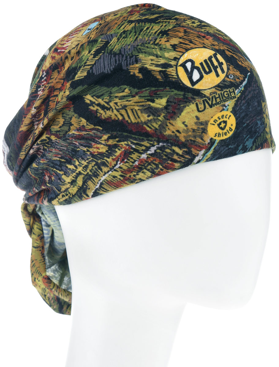Бандана High UV Protection With Insect Shield Hill Military/ 111452.846.10.00111452.846.10.00 Бандана High UV Protection With Insect Shield Hill Military/ 111452.846.10.00111452.846.10.00Легкая и дышащая спортивная бандана-труба из серии High UV With Insect Shield для жарких летних месяцев. Надевают такую бандану на голову во время занятий спортом, при отдыхе летом на пляже или на шею при везде на мотоцикле или велосипеде. Специальная четырехканальная структура материала Coolmax формирует систему, которая выводит влагу наружу от кожи к внешнему слою ткани, где испаряется и высыхает быстрее, нежели на любом другом материале. Благодаря своевременному отводу влаги поддерживается нормальная температура тела, и снижается риск перегрева. Также блокируется до 95% ультрафиолетового излучения. Спортивная бандана-труба выполнена в цветовой гамме хаки и дополнена фирменным логотипом. Также из многофункциональной банданы Buff можно сделать летнюю повязку на голову. Благодаря материалу Coolmax Extreme, влага моментально отводится наружу и высыхает, также обеспечивается 95% защита от ультрафиолетовых лучей. Данный тип спортивных бандан является...