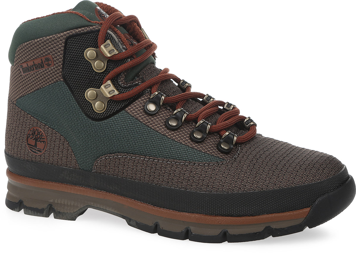 БотинкиTBLA186PM БотинкиTBLA186PMСтильные мужские ботинки Euro Hiker Jacquard от Timberland заинтересуют вас своим дизайном. Модель изготовлена из полиэстерового жаккарда. Обувь оформлена оригинальным плетением на шнурках, сбоку и на язычке - фирменной прорезиненной нашивкой в виде названия и логотипа бренда. Стелька выполнена по технологии ORTHOLITE, что обеспечивают значительно более долгую поддержку и амортизацию, чем традиционные обычные стельки. Шнуровка прочно зафиксирует обувь на вашей ноге. Подошва с протектором гарантируют идеальное сцепление с любыми поверхностями. В таких ботинках вашим ногам будет комфортно и уютно. Они подчеркнут ваш стиль и индивидуальность.