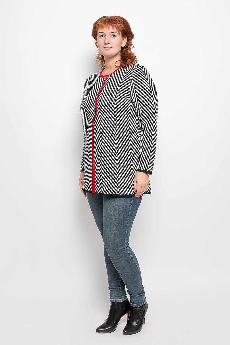 Кардиган женский. 11461146 Кардиган женский. 11461146Женский кардиган Milana Style идеально подойдет для вашего гардероба. Выполненный из ПАН-волокна с добавлением шерсти, он мягкий и приятный на ощупь, не сковывает движений и хорошо сохраняет тепло. Кардиган с круглым вырезом горловины и длинными рукавами застегивается на пуговицы. На модели предусмотрены вшитые плечевые накладки из поролона. Кардиган оформлен вязаным геометрическим рисунком. Такой кардиган подчеркнет вашу индивидуальность и подарит вам комфорт в течение всего дня!