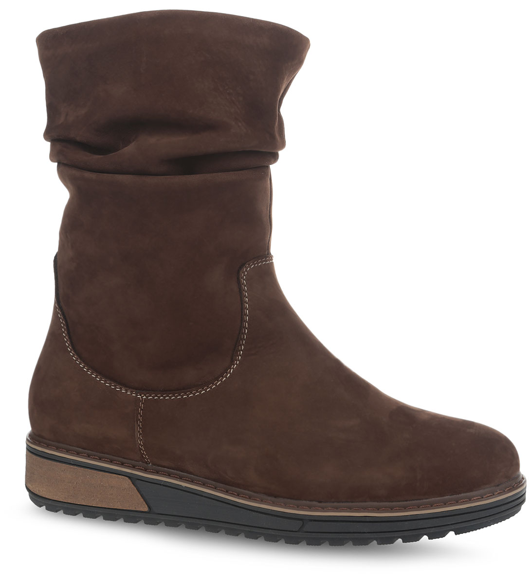 Полусапоги женские. 17SI_232_BROWN.N17SI_232_BROWN.N Полусапоги женские. 17SI_232_BROWN.N17SI_232_BROWN.NСтильные женские сапоги от Spur заинтересуют вас своим дизайном с первого взгляда. Модель изготовлена из качественного спилока и оформлена контрастной прострочкой и декоративной складкой. Стелька и подкладка, изготовленные из искусственной шерсти, защитят ноги от холода и обеспечат комфорт. Подошва изготовлена из гибкой и прочной резины. Протекторы с рифлением гарантируют отличное сцепление с различными поверхностями. Такие модные и теплые сапоги займут достойное место в вашем гардеробе.