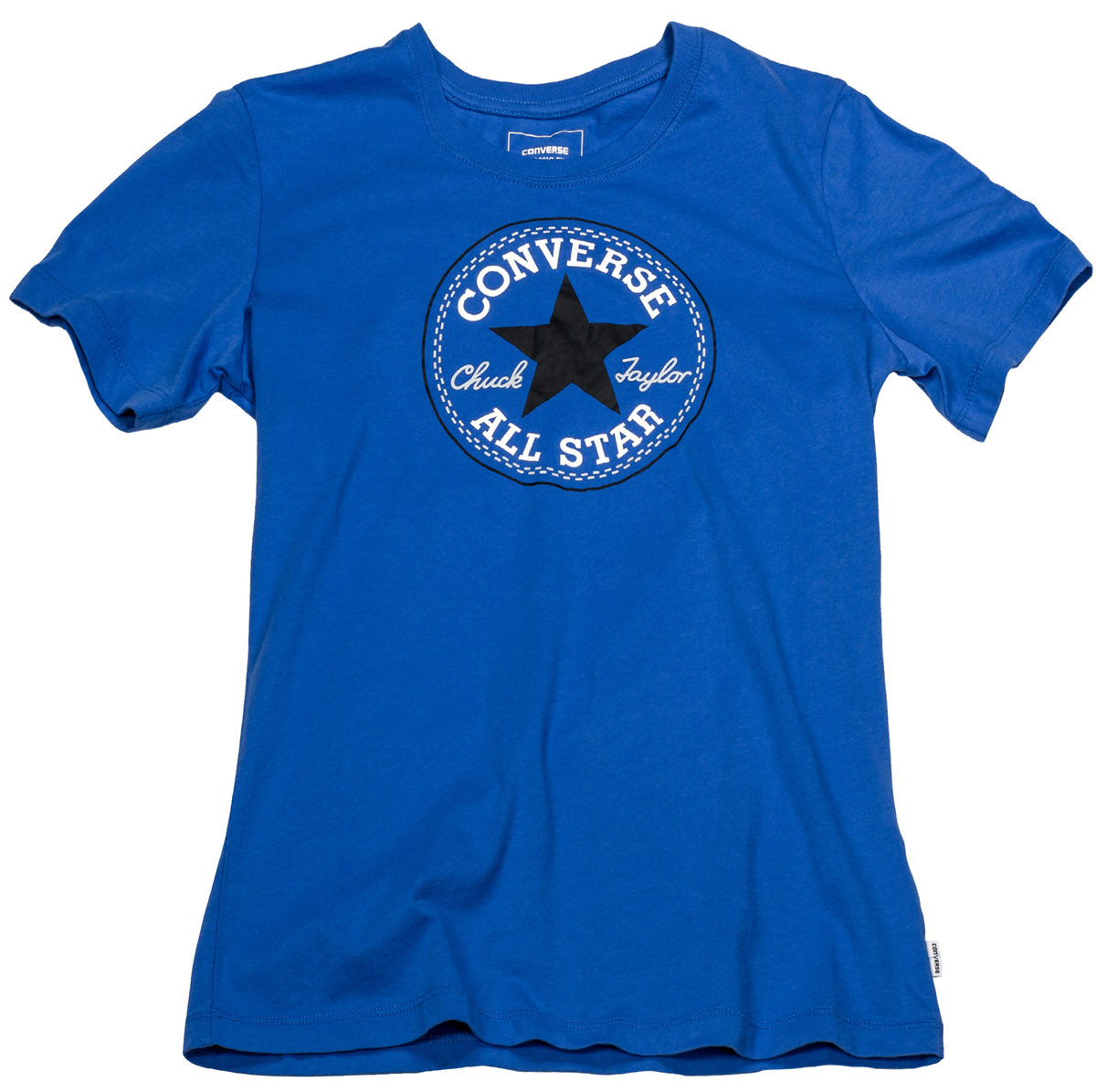 Футболка10001124102 Футболка10001124102Женская футболка Converse Core Solid Chuck Patch Crew выполнена из натурального хлопка. Модель с круглым вырезом горловины и короткими рукавами имеет свободный силуэт. Изделие оформлено оригинальной термоаппликацией.