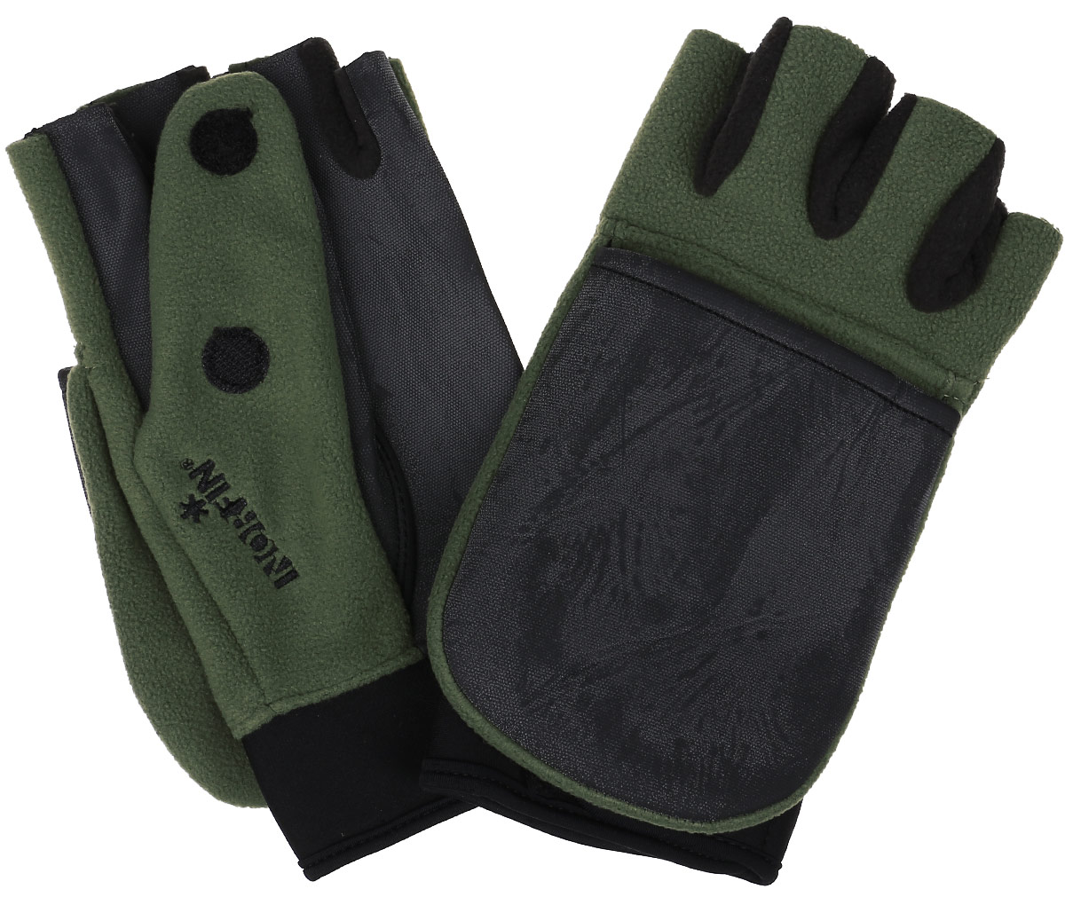 Перчатки703056 Перчатки703056Перчатки-варежки Norfin Windproof защитят ваши руки. Они хорошо сохраняют тепло, мягкие, идеально сидят на руке. Перчатки-варежки в области ладони и с внутренней стороны большого пальца выполнены из водоотталкивающего материала, верх выполнен из флиса. Изделие представляет собой перчатки без пальцев, к внешней стороне которых крепится капюшон, накинув его на пальцы, перчатки превращаются в варежки. На большом пальце имеется отверстие. Капюшон фиксируется на перчатке при помощи липучки.