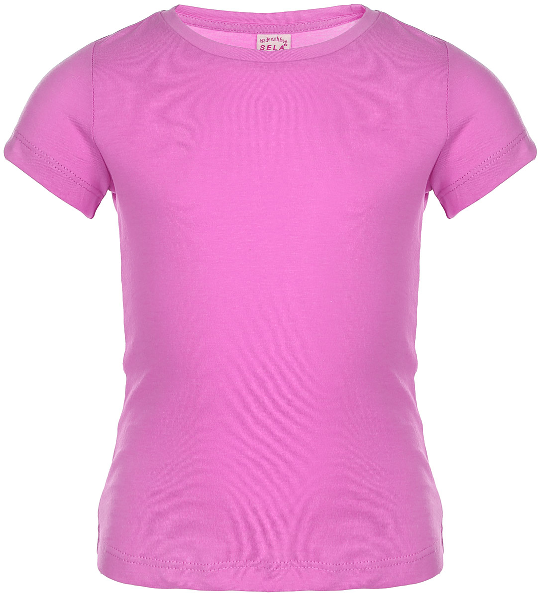 Футболка для девочки. Ts-511/289-6352Ts-511/289-6352 Футболка для девочки. Ts-511/289-6352Ts-511/289-6352Удобная и стильная футболка Sela идеально подойдет вашей дочурке. Изготовленная из натурального хлопка, она невероятно мягкая и приятная на ощупь, не раздражает даже самую нежную и чувствительную кожу ребенка, обеспечивая наибольший комфорт, великолепно тянется и превосходно пропускает воздух. Футболка с короткими рукавами и круглым вырезом горловины выполнена в лаконичном стиле. В такой футболке ваша маленькая модница будет чувствовать себя уютно и комфортно.