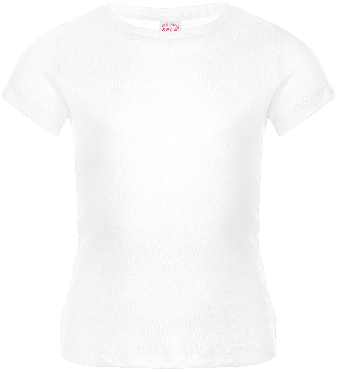 Футболка для девочки. Ts-511/236-6352Ts-511/236-6352 Футболка для девочки. Ts-511/236-6352Ts-511/236-6352Удобная и стильная футболка Sela идеально подойдет вашей дочурке. Изготовленная из натурального хлопка, она невероятно мягкая и приятная на ощупь, не раздражает даже самую нежную и чувствительную кожу ребенка, обеспечивая наибольший комфорт, великолепно тянется и превосходно пропускает воздух. Футболка с короткими рукавами и круглым вырезом горловины выполнена в лаконичном стиле. В такой футболке ваша маленькая модница будет чувствовать себя уютно и комфортно.