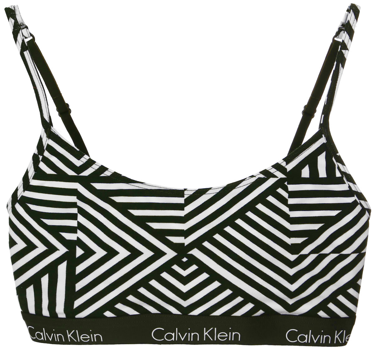 Топ-браQF1536E_IV6 Топ-браQF1536E_IV6Удобный и практичный топ-бра Calvin Klein, выполненный из высококачественного эластичного хлопка, идеально подойдет для повседневной носки, а также для активного отдыха. Модель на бретелях имеет широкий эластичный пояс, который обеспечивает бережную поддержку. Узкие несъемные бретельки надежно фиксируют топ на плечах и регулируются по длине. Топ оформлен контрастными полосками. Такая модель подарит вам комфорт в течение дня и станет отличным дополнением к вашему спортивному гардеробу.