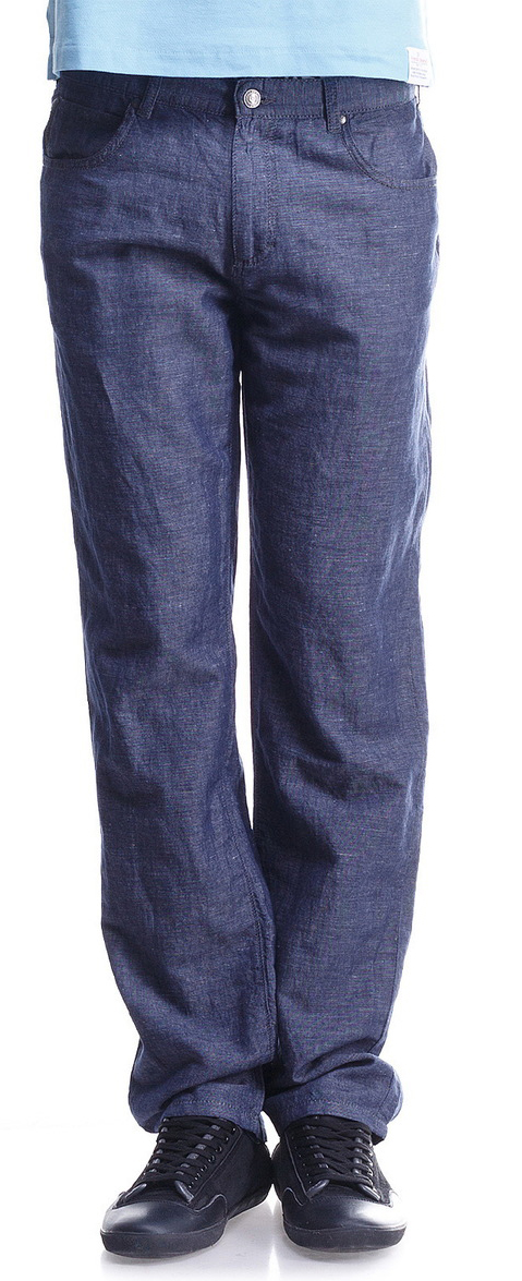 Брюки20054 RW Lt Blue Брюки20054 RW Lt BlueЛегкие и комфортные мужские брюки Montana выполнены из льна с добавлением хлопка. Модель прямого кроя по поясу застегивается на пуговицу и имеет ширинку на застежке-молнии. На поясе предусмотрены шлевки для ремня. Спереди расположено два втачных кармана и маленький накладной, а сзади - два больших накладных кармана. Брюки оформлены фирменной нашивкой.
