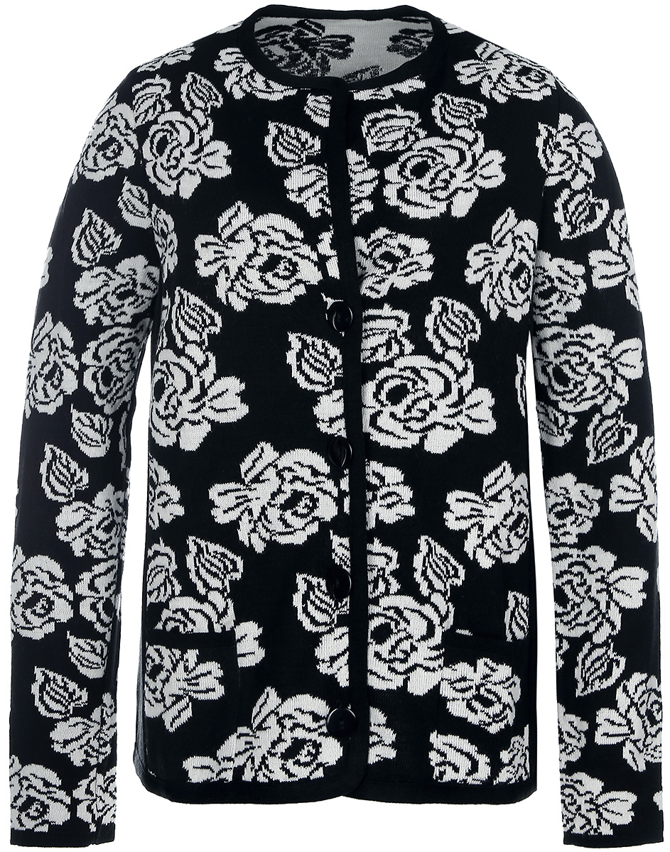 Кофта1236 Кофта1236Женская кофта Milana Style, выполненная из ПАН с добавлением шерсти, подчеркнет ваш уникальный стиль и поможет создать оригинальный образ. Такой материал великолепно пропускает воздух, обеспечивая необходимую вентиляцию, приятен к телу и превосходно тянется, обеспечивая комфортную посадку по фигуре. Кофта с длинными рукавами и круглым воротником оснащена подплечниками и застегивается на пуговицы спереди. Модель дополнена двумя открытыми накладными карманами и оформлена оригинальным цветочным принтом. Такая кофта будет дарить вам комфорт в течение всего дня и послужит замечательным дополнением к вашему гардеробу.