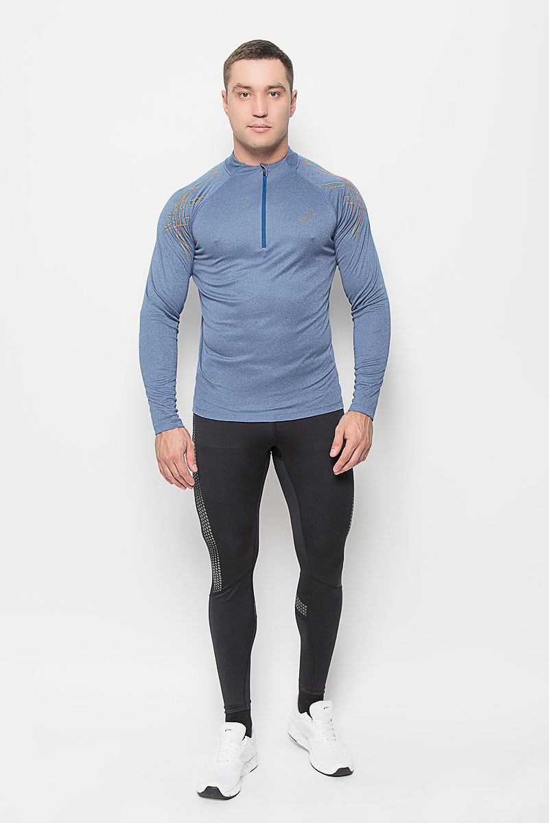 Лонгслив134102-6002 Лонгслив134102-6002Мужская водолазка для бега Asics Stripe 1/2 Zip, выполненная из полиэстера, великолепно подойдет для занятий спортом в прохладные дни. Такой материал великолепно пропускает воздух, обеспечивая необходимую вентиляцию, приятен к телу и превосходно тянется, обеспечивая комфортную посадку по фигуре. Водолазка с длинными рукавами-реглан имеет удобные плоские швы. Воротник-стойка на застежке-молнии позволяет защитить шею от холода и ветра, а специальная вставка предотвращает натирание подбородка. Водолазка оформлена светоотражающим логотипом бренда спереди. Такая водолазка будет дарить вам комфорт в течение всего дня, в ней вы всегда будете чувствовать себя уверенно и уютно и непременно достигнете новых спортивных высот.