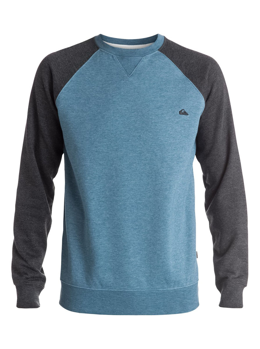 СвитшотEQYFT03427-BME0 СвитшотEQYFT03427-BME0Стильный мужской свитшот Quiksilver Everydaycrew M Otlr Bme0 выполнен из хлопка с полиэстером. Модель с круглым вырезом горловины и длинными рукавами-реглан. Вырез горловины, манжеты и низ изделия дополнены трикотажными резинками. Спереди свитшот оформлен вышивкой логотипа бренда. Внутренняя сторона изделия утепленная и выполнена из мягкой теплой ткани.