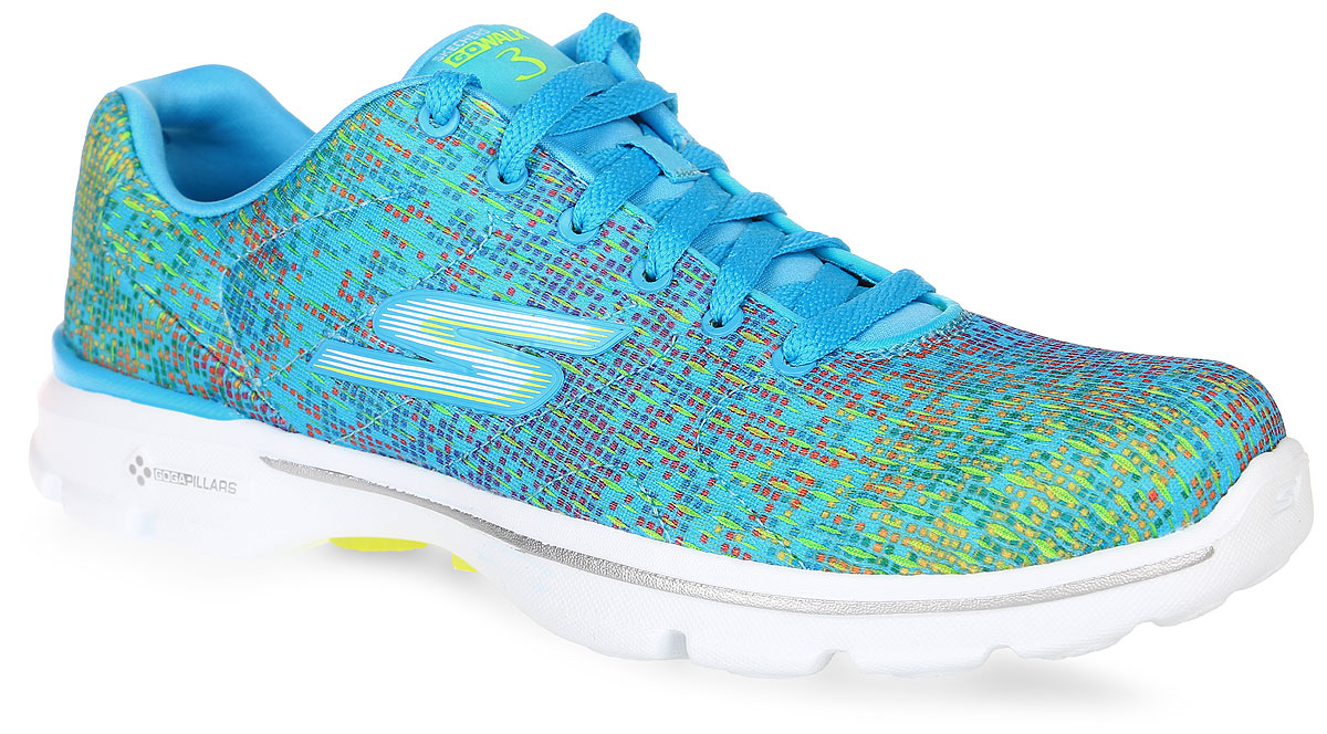 Кроссовки14058-BLU Кроссовки14058-BLUЖенские кроссовки Go Walk 3 - Digitize от Skechers отлично подойдут как для занятий спортом, так и для ежедневного использования. Верх обуви, выполненный из текстиля, декорирован ярким разноцветным принтом. Классическая шнуровка надежно зафиксирует изделие на ноге. Боковая сторона оформлена названием бренда, язычок - текстильной нашивкой. Внутренняя часть и стелька, изготовленные из текстиля, предотвратят натирание. Усовершенствованная стелька Goga Plus+ отлично амортизирует и идеально повторяет форму стопы, обеспечивая тем самым комфорт и уют. Подошва из ЭВА материала может сгибаться с удивительной легкостью, тем самым гарантирует максимальное удобство во время занятий спортом, и создает отличное сцепление с поверхностями. В комплекте предусмотрены дополнительные шнурки.