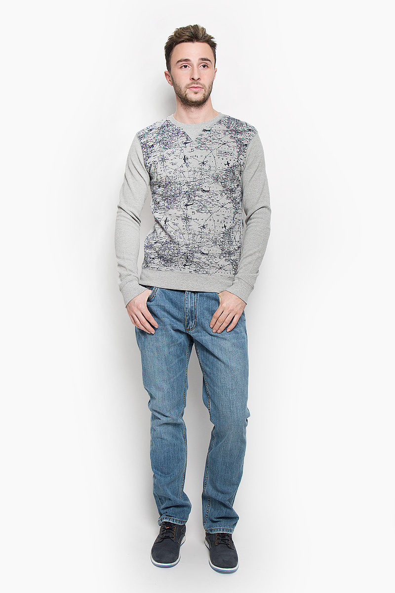 СвитшотLCHMJ097/GREYMARL СвитшотLCHMJ097/GREYMARLСтильный мужской свитшот Lee Cooper, изготовленный из натурального хлопка, необычайно мягкий и приятный на ощупь, не сковывает движения, обеспечивая наибольший комфорт. Модель с круглым вырезом горловины и длинными рукавами оформлена оригинальным принтом. Изделие имеет широкую трикотажную резинку по низу и манжетам, что предотвращает проникновение холодного воздуха. Этот модный и в тоже время комфортный свитшот станет отличным дополнением к вашему гардеробу!
