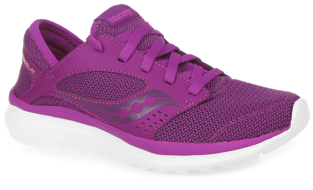 КроссовкиS15244-10 КроссовкиS15244-10Женские кроссовки для бега Saucony Kineta Relay выполнены из сетчатого нейлона и дополнены вставками из искусственной кожи. Язычок оформлен логотипом бренда, по бокам расположены контрастные декоративные элементы. Обувь фиксируется на ноге при помощи классической шнуровки. Подкладка выполнена из текстиля. Стелька Form2U изготовлена из вспененного полимера с эффектом памяти. Подошва выполнена из резины и дополнена рифлением.