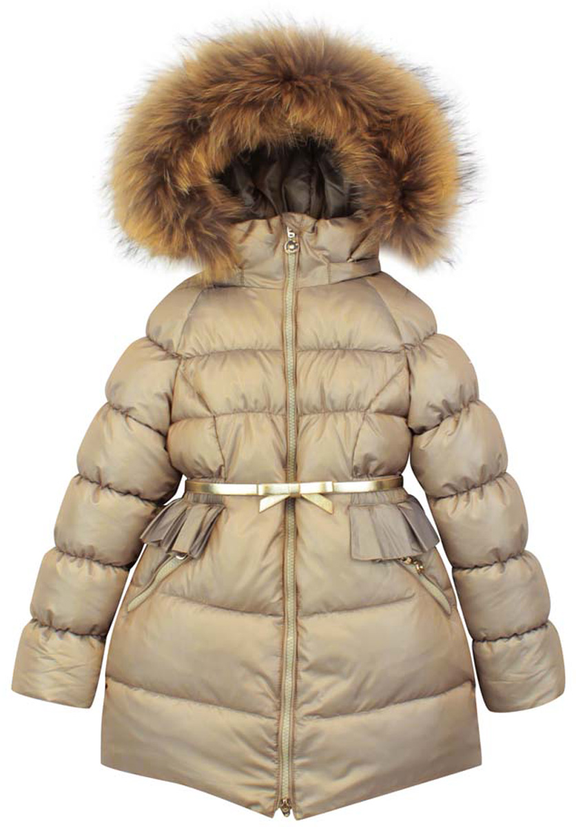 КурткаPUFWG-616-20323-706 КурткаPUFWG-616-20323-706Удлиненная куртка для девочки Pulka c длинными рукавами, воротником-стойкой и съемным капюшоном выполнена из прочного полиэстера с добавлением нейлона. Наполнитель - синтепон. Капюшон отделан съемным натуральным мехом на молнии. Модель застегивается на застежку-молнию спереди. Изделие имеет два втачных кармана на молниях спереди. Рукава оснащены внутренними манжетами. Объем низа регулируется при помощи внутреннего шнурка-кулиски. В комплект входит узкий пояс с застежкой-крючком.