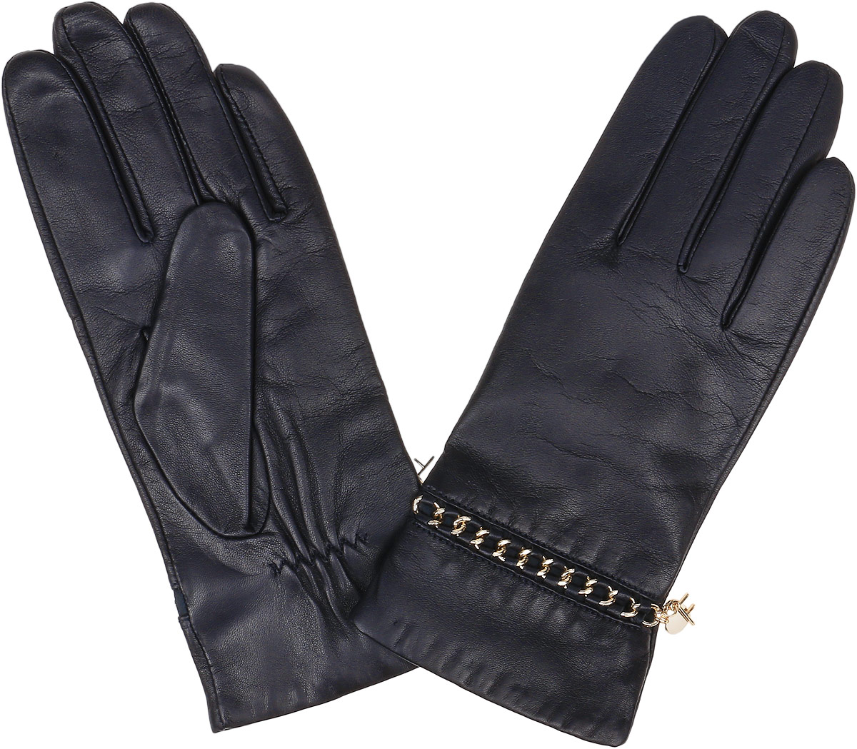 Перчатки9.87-11 blue Перчатки9.87-11 blueСтильные женские перчатки Fabretti не только защитят ваши руки, но и станут великолепным украшением. Перчатки выполнены из натуральной кожи ягненка, а их подкладка - из высококачественной шерсти с добавлением кашемира. Модель оформлена металлическими звеньями и дополнена на запястье оригинальными строчками-стежками. Стильный аксессуар для повседневного образа.