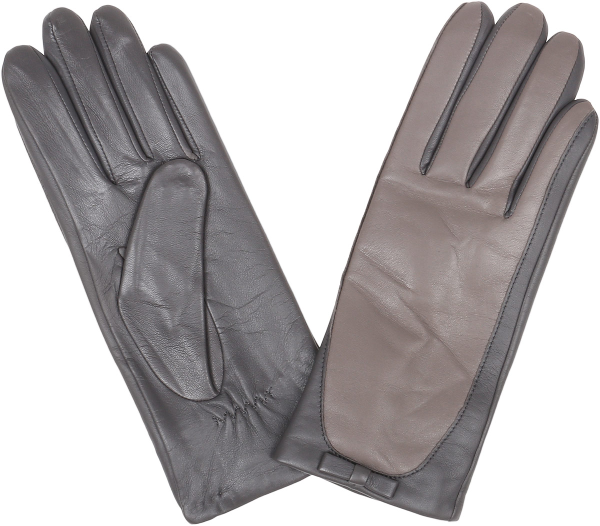 Перчатки12.28-9 grey Перчатки12.28-9 greyСтильные женские перчатки Fabretti не только защитят ваши руки, но и станут великолепным украшением. Перчатки выполнены из натуральной кожи ягненка, а их подкладка - из высококачественной шерсти с добавлением кашемира. Модель оформлена оригинальными строчками-стежками и дополнена небольшим бантиком. Стильный аксессуар для повседневного образа.