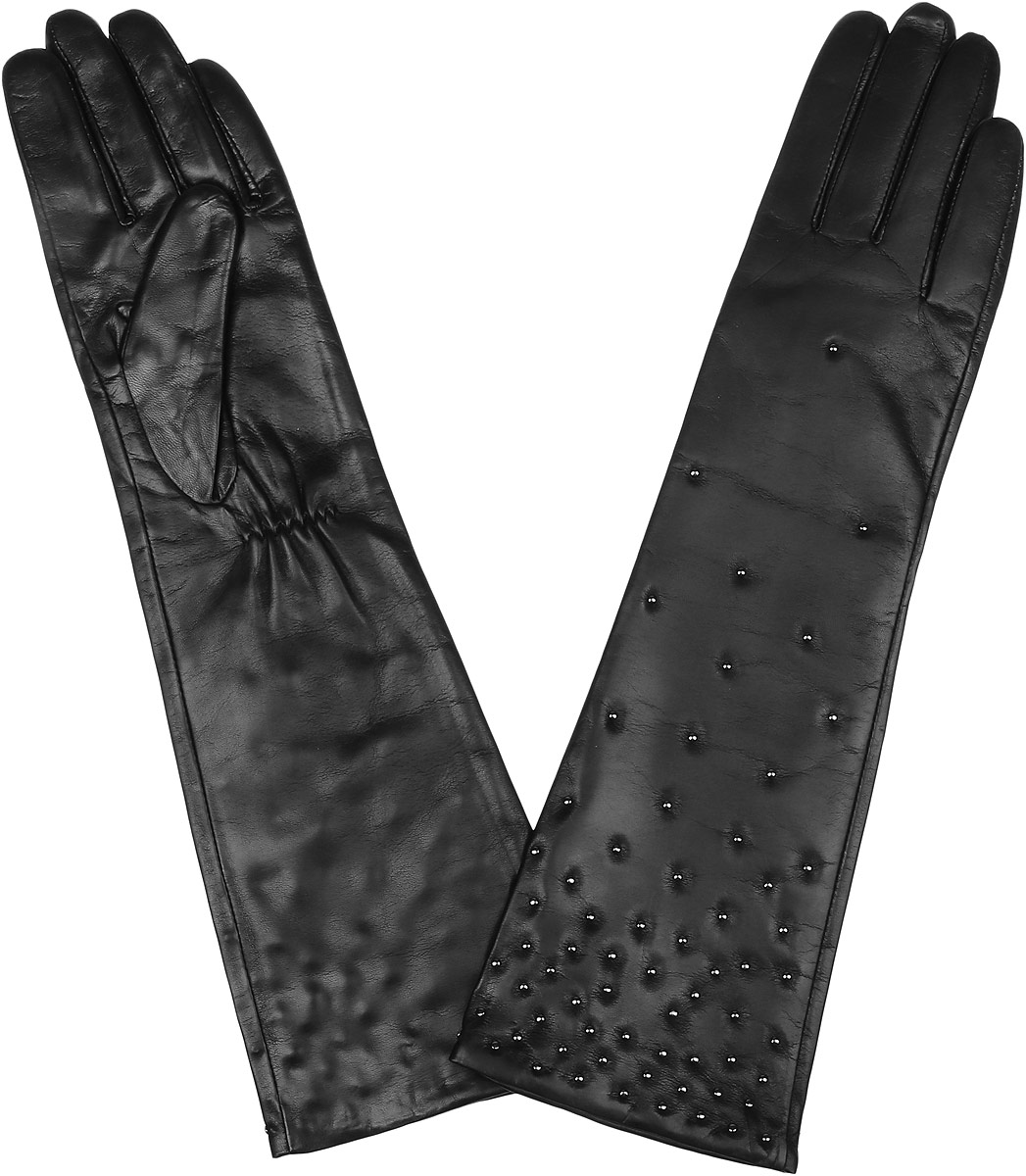 Длинные перчатки9.89-1 black Длинные перчатки9.89-1 blackЭлегантные удлиненные женские перчатки Fabretti станут великолепным дополнением вашего образа и защитят ваши руки от холода и ветра во время прогулок. Перчатки выполнены из натуральной кожи ягненка. Модель декорирована по всей длине стальными декоративными горошинками. Такие перчатки будут оригинальным завершающим штрихом в создании современного модного образа, они подчеркнут ваш изысканный вкус и станут незаменимым и практичным аксессуаром.