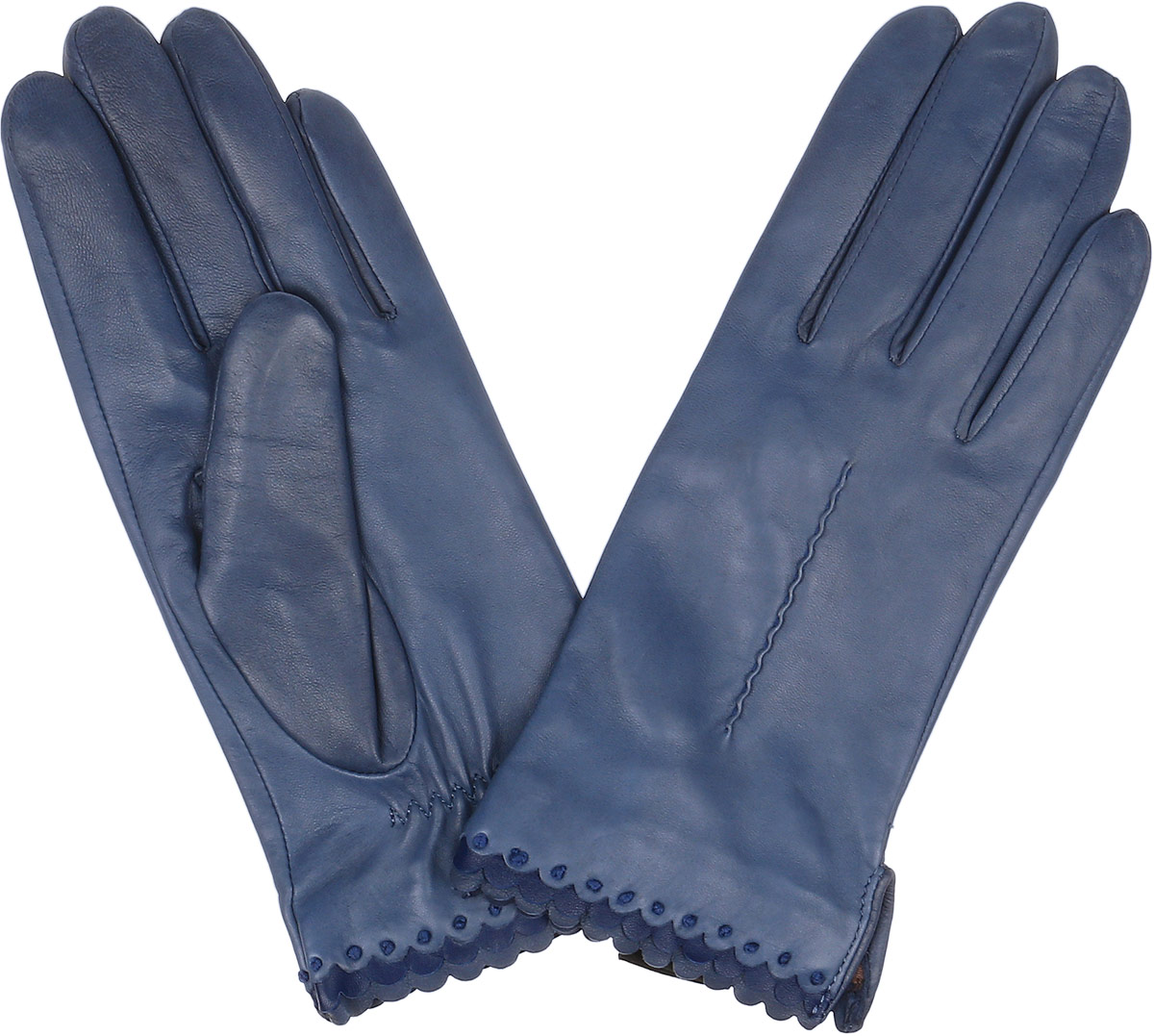 Перчатки2.80-11s blue Перчатки2.80-11s blueСтильные женские перчатки Fabretti не только защитят ваши руки, но и станут великолепным украшением. Перчатки выполнены из натуральной кожи ягненка, а их подкладка - из высококачественного шелка. Модель оформлена оригинальной каймой и строчками-стежками на запястье. Стильный аксессуар для повседневного образа.