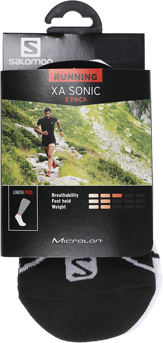 НоскиL36268600 НоскиL36268600Носки Salomon Xa Sonic 2 Pack изготовлены из высококачественного полиамида. Особенности особая конструкция Sensifit, эластичная поддержка свода стопы и сетчатая вставка для вентиляции делают носки незаменимыми для спортсменов. Плоский шов на мыске исключит натирание. Резинка надежно фиксирует носки на ноге. В комплект входят 2 пары носков
