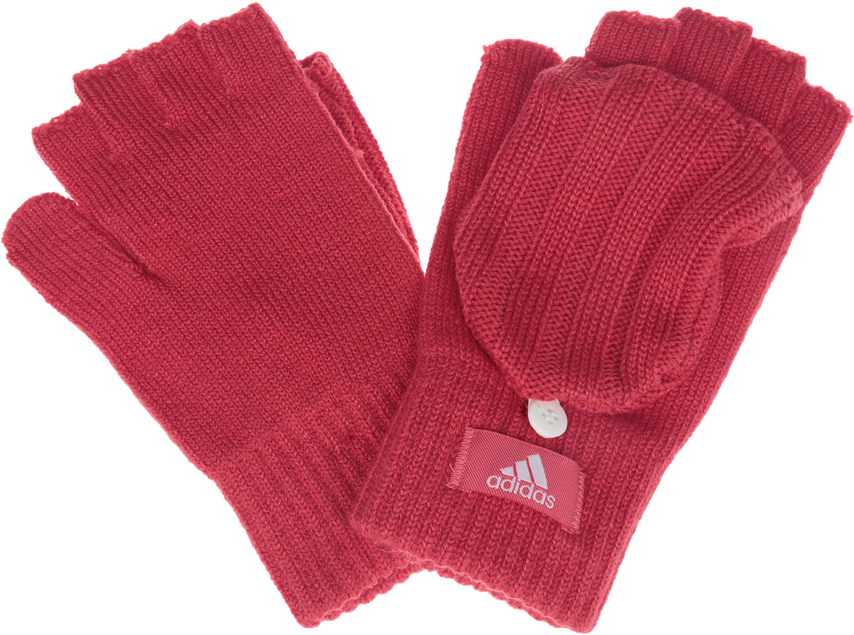 ПерчаткиAY6610 ПерчаткиAY6610Вязаные женские перчатки-варежки Adidas W ess gloves не только защитят ваши руки, но и станут великолепным украшением. Перчатки, выполненные из высококачественных материалов, хорошо сохраняют тепло, мягкие, идеально сидят на руке и хорошо тянутся. Изделие представляет собой перчатки без пальцев, к внешней стороне которых крепится капюшон, накинув его на пальцы, перчатки превращаются в варежки. Капюшон фиксируется на перчатке при помощи пуговицы. Модель дополнена с внешней стороны нашивкой с надписью бренда.