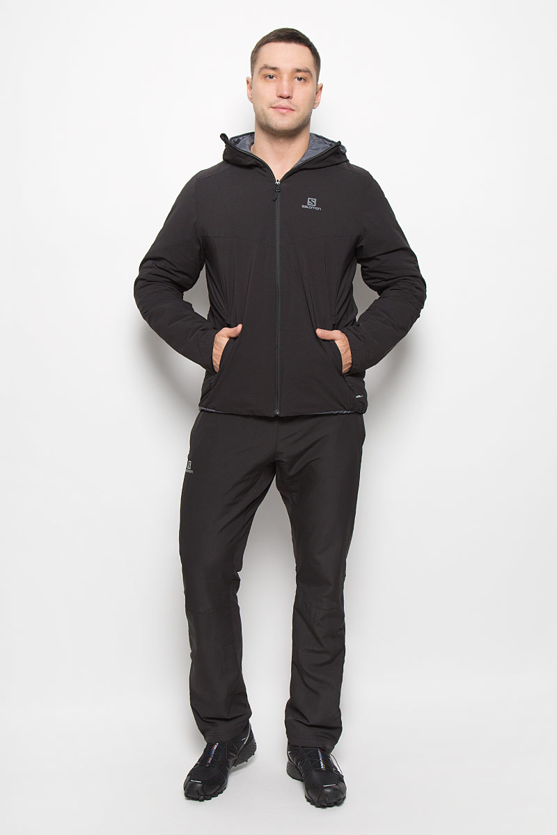 КурткаL38216900 КурткаL38216900Стильная двусторонняя мужская куртка Drifter Hoodie от Salomon изготовлена из нейлона и эластана с подкладкой из полиэстера. Куртка позволяет вам адаптироваться к любым условиям и менять свой стиль в зависимости от настроения. Благодаря технологии Advanced Skin Warm материал защитит от проникновение ветра. Утеплитель PrimaLoft Insulation ECO хорошо пропускает воздух, мало весит и сохраняет тепло. Лицевая ткань не пропускает влагу и ветер, а надетая мягкой внутренней стороной наружу куртка превращается в стильную одежду для отдыха на курорте и в городе. Куртка с несъемным капюшоном застегивается на застежку-молнию. По бокам капюшон присборен на резинки. Спереди модель имеет три втачных кармана на застежках-молниях, с внутренней стороны - два втачных кармана на застежках-молниях.