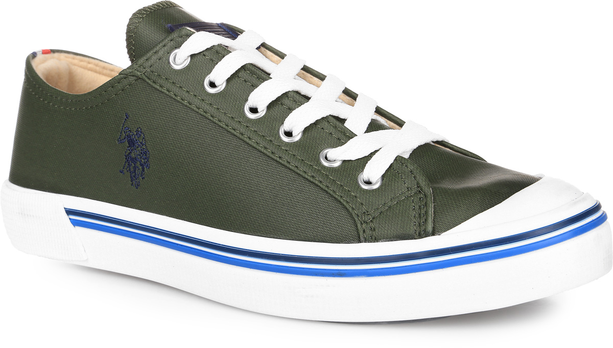 КедыS081SZ033UMCK6ALEX-320 КедыS081SZ033UMCK6ALEX-320Кеды U.S. Polo Assn. выполнены из искусственной кожи и резины. Модель оформлена вышивкой с логотипом бренда. Задник оформлен фирменной нашивкой и вставкой. На ноге модель фиксируется с помощью шнуровки. Внутренняя поверхность выполнена из утепленного мягкого текстиля. Стелька выполнена из ЭВА-материала с текстильной поверхностью. Подошва изготовлена из прочного и гибкого полиуретана. Подошва оснащена протектором, который гарантирует отличное сцепление с любой поверхностью.