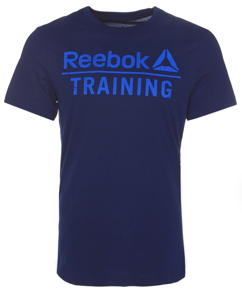 ФутболкаAY1051 ФутболкаAY1051Мужская футболка Training Tee от Reebok идеально подойдет для занятий фитнесом. Модель, изготовленная из натурального хлопка, очень мягкая, тактильно приятная, не сковывает движения и позволяет коже дышать. Футболка-слим с круглым вырезом горловины и короткими рукавами оформлена фирменными надписями.