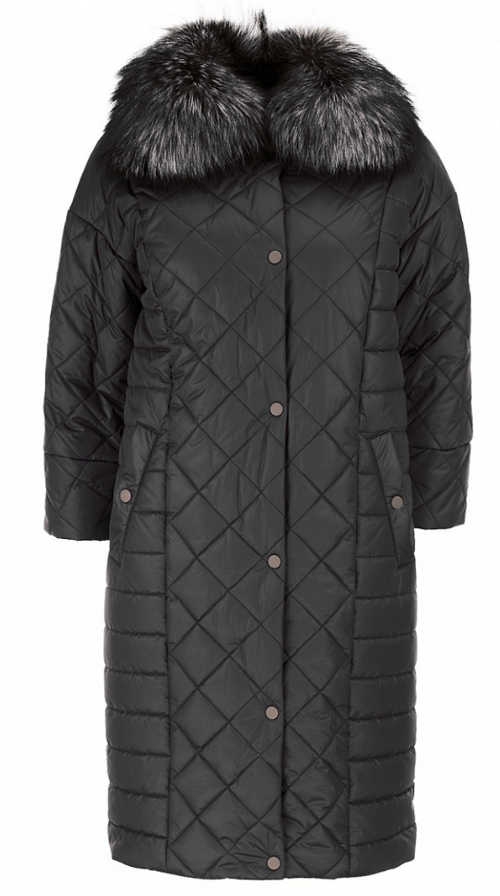 КурткаB036652_BLACK КурткаB036652_BLACKЖенское пальто Baon с рукавами 3/4 и отложным воротником выполнено из полиамида. Наполнитель - полиэстер. Пальто застегивается на застежку- молнию спереди, имеется ветрозащитный клапан на кнопках. Воротник украшен натуральным мехом. Изделие дополнено двумя втачными карманами на кнопках спереди.