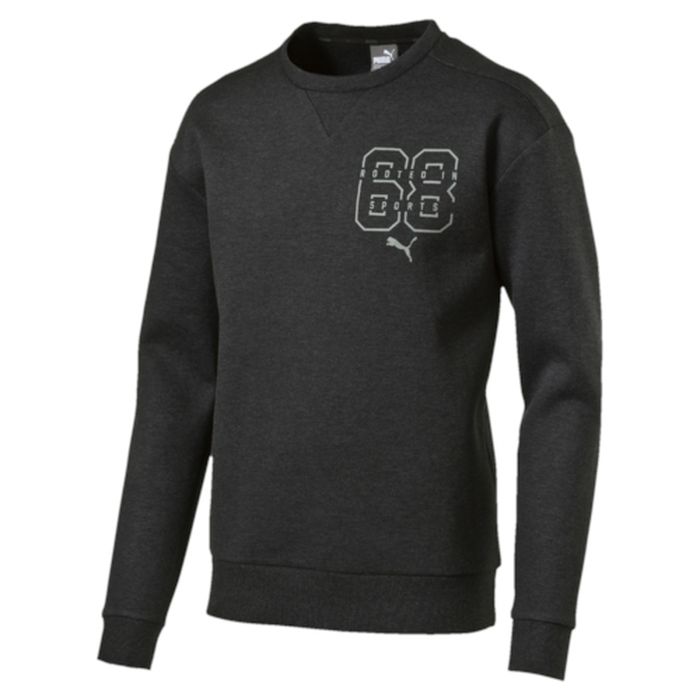 Свитшот838352_07 Свитшот838352_07Толстовка Puma Blaze 68 Crew выполнена из плотного трикотажа. Модель прямого кроя, декорирована графическим набивным светоотражающим рисунком. Воротник выполнен из собственного материала изделия и отделан сзади тесьмой с фирменной символикой. Ворот и манжеты отделаны трикотажем в рубчик.