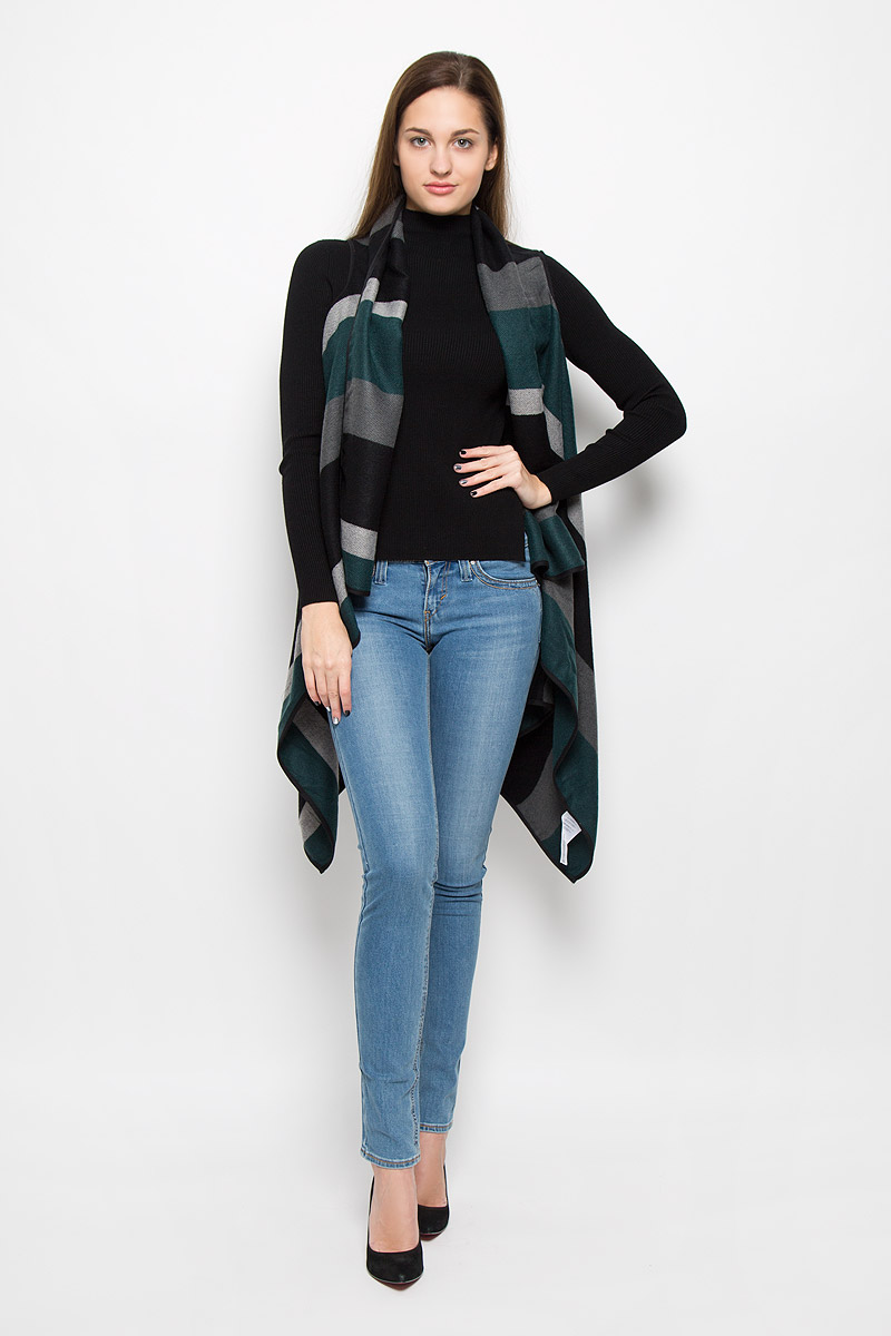Кардиган10157237_Decadent Chocolate Кардиган10157237_Decadent ChocolateСтильный женский кардиган Vero Moda, выполненный из акрила с добавлением шерсти, подчеркнет ваш уникальный стиль и поможет создать оригинальный женственный образ. Модель без рукавов и с воротником-шаль оформлена принтом в полоску. Кардиган не имеет застежек, благодаря чему красиво и элегантно драпируется.