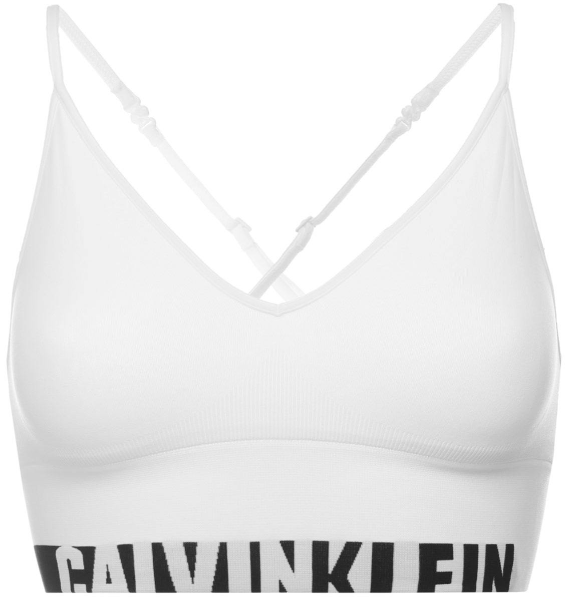 Топ-браQF1567E_100 Топ-браQF1567E_100Удобный и практичный топ-бра Calvin Klein Underwear, выполненный из высококачественного эластичного полиамида с добавлением эластана идеально подойдет для повседневной носки, а также для активного отдыха. Модель на бретелях имеет широкий эластичный пояс, который обеспечивает бережную поддержку. Узкие несъемные бретельки надежно фиксируют топ на плечах и регулируются по длине. Топ оформлен контрастным принтом с надписью бренда. Такая модель подарит вам комфорт в течение дня и станет отличным дополнением к вашему спортивному гардеробу.