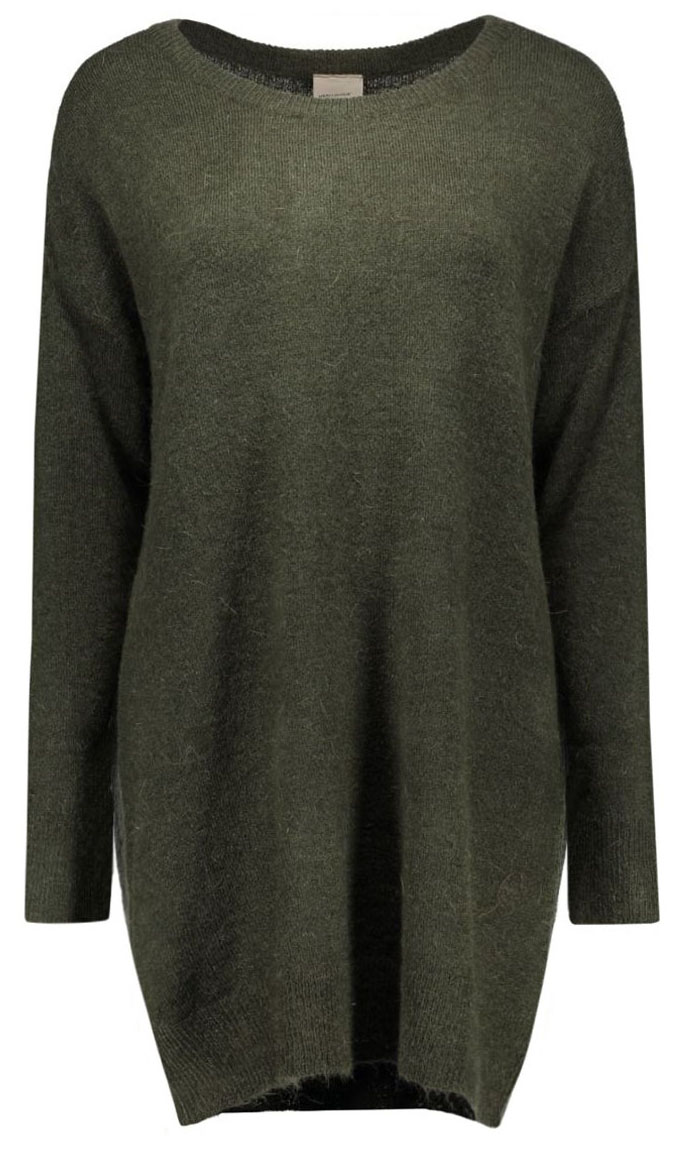 Джемпер10159163_Decadent Chocolate Джемпер10159163_Decadent ChocolateУдлиненный женский джемпер Vero Moda выполнен из акрила с добавлением нейлона, шерсти альпака и эластана. Модель с круглым вырезом горловины и длинными рукавами выполнена в лаконичном стиле. Горловина, манжеты рукавов и низ джемпера связаны резинкой.