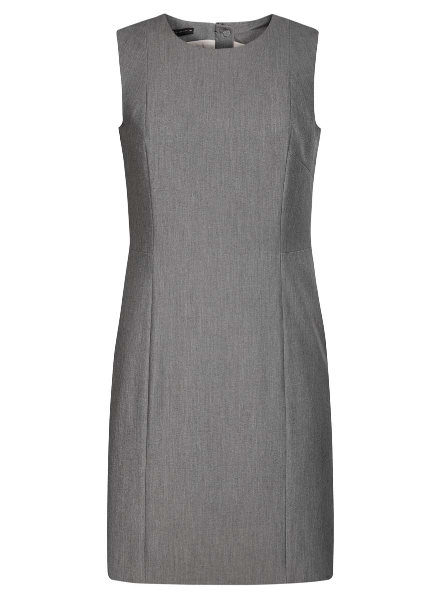 Платье21902064B/18600/2500M Платье21902064B/18600/2500MПлатье oodji Collection выполнено из высококачественного комбинированного материала. Модель по фигуре с круглым вырезом горловины и без рукавов застегивается на спинке на застежку-молнию и пуговицу.