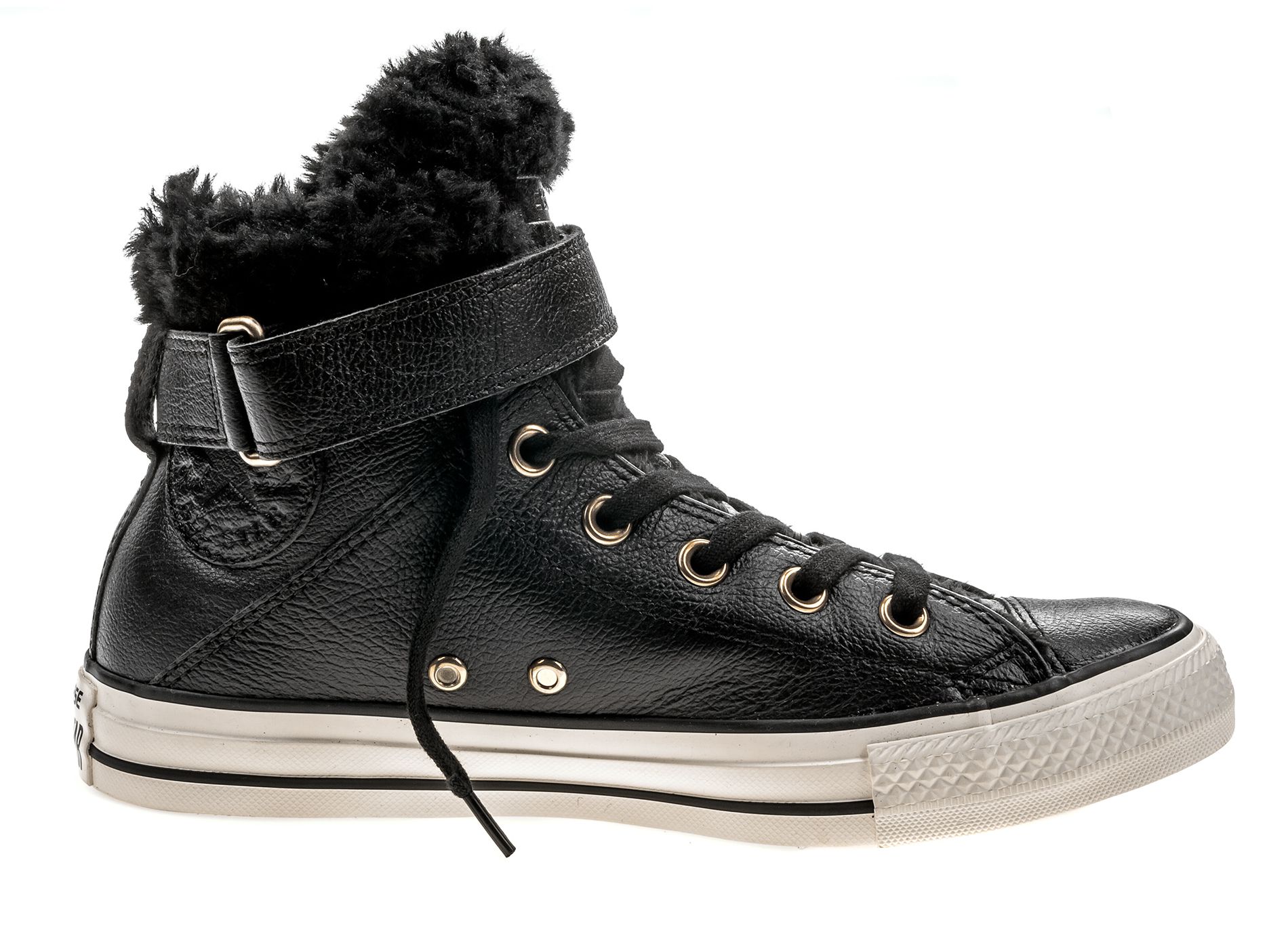 Кеды553394 Кеды553394Модные женские кеды Chuck Taylor All Star Brea Leather + Fur от Converse выполнены из натуральной кожи. Внутренняя поверхность и стелька из искусственного меха не дадут ногам замерзнуть. Шнуровка и ремешок с застежкой-липучкой надежно зафиксируют модель на ноге. Подошва дополнена рифлением.