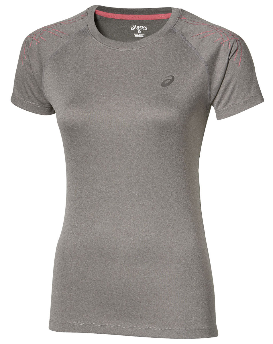 Футболка126232-0798 Футболка126232-0798Женская футболка Asics Stripe Top SS предназначена специально для бега. Эта легкая беговая футболка обеспечит вам безупречный комфорт и достижение высоких спортивных результатов благодаря мягкой, эластичной ткани, которая отводит влагу и поддерживает тело сухим. Плоские швы не натирают кожу и обеспечивают полный комфорт. Фасон рукавов-реглан элегантен и создает свободу движений. Футболка декорирована логотипом и тигровыми полосками на рукавах. Максимальный комфорт и уникальный спортивный образ!