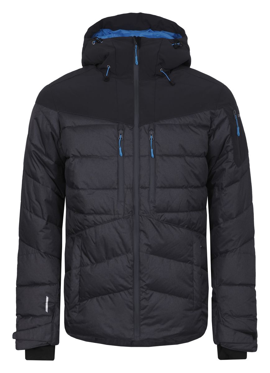 Куртка656233593IV Куртка656233593IVМужская куртка Icepeak Keelan с длинными рукавами и несъемным капюшоном выполнена из полиэстера. Наполнитель - синтепон. Куртка застегивается на застежку-молнию спереди. Изделие оснащено четырьмя втачными карманами на молниях спереди, втачным карманом на молнии на рукаве, внутренним втачным карманом на молнии и двумя накладными карманами-сетками. Рукава дополнены внутренними текстильными манжетами. Объем капюшона регулируется при помощи шнурка-кулиски. Низ изделия также оснащен шнурком-кулиской. Куртка имеет противоснежную вставку на кнопках изнутри.